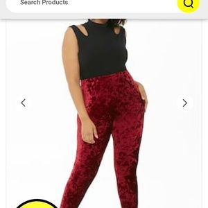 Sz 2x velvet leggings forever 21